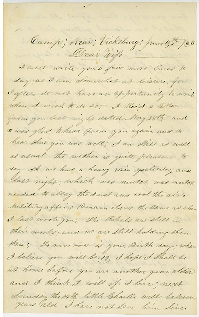 Thomas J. Davis Letter : June 11, 1863