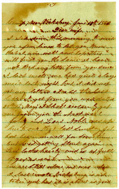 Thomas J. Davis Letter : June 18, 1863