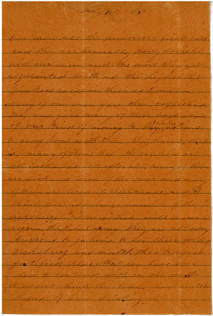 Thomas J. Davis Letter : July 10, 1863