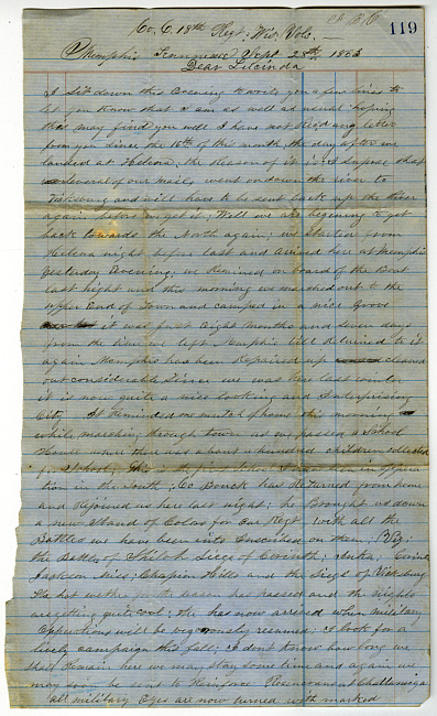 Thomas J. Davis Letter : September 28, 1863