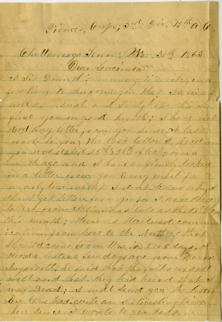 Thomas J. Davis Letter : November 30, 1863