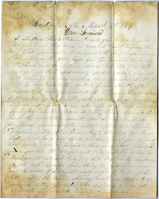 Thomas J. Davis Letter : March 5, 1864