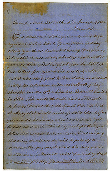Thomas J. Davis Letter : June 2, 1862