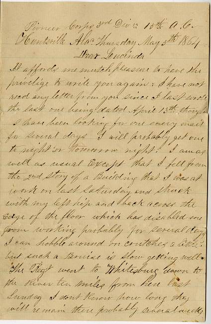 Thomas J. Davis Letter : May 5, 1864