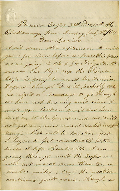 Thomas J. Davis Letter : July 3, 1864