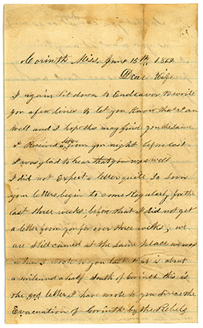 Thomas J. Davis Letter : June 15, 1862