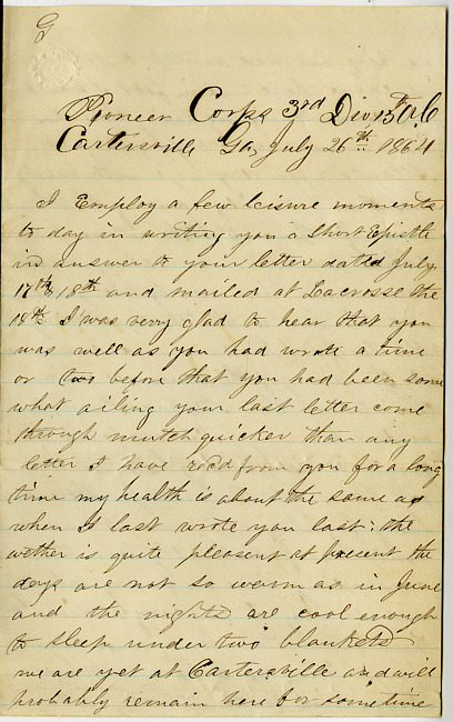 Thomas J. Davis Letter : July 26, 1864