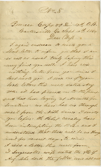 Thomas J. Davis Letter : September 10, 1864