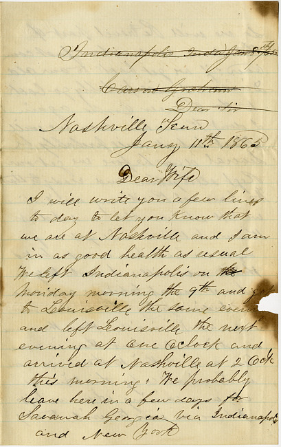 Thomas J. Davis Letter : January 11, 1865