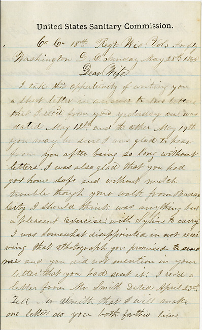 Thomas J. Davis Letter : May 28, 1865