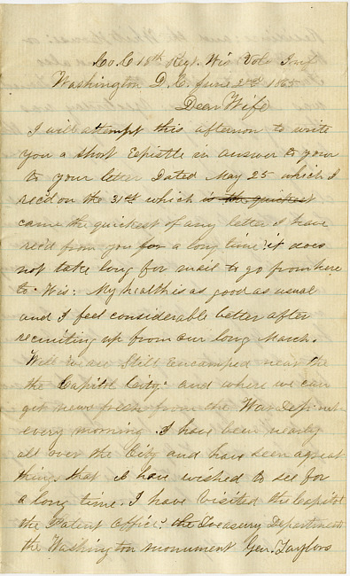 Thomas J. Davis Letter : June 2, 1865
