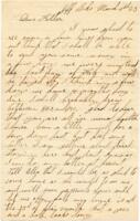 Jefferson S. Dowd Letter : March 4, 1863