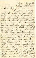 Eaegle Family Letter : May 28, 1865