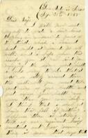 Eaegle Family Letter : September 30, 1865