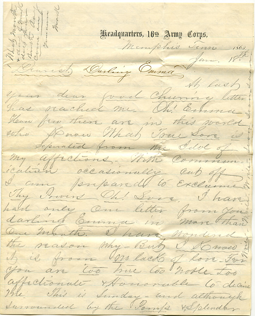 Mark Flower Letter : January 18 1863