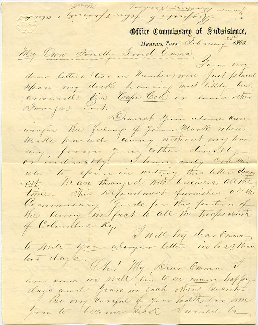 Mark Flower Letter : February 23 1863