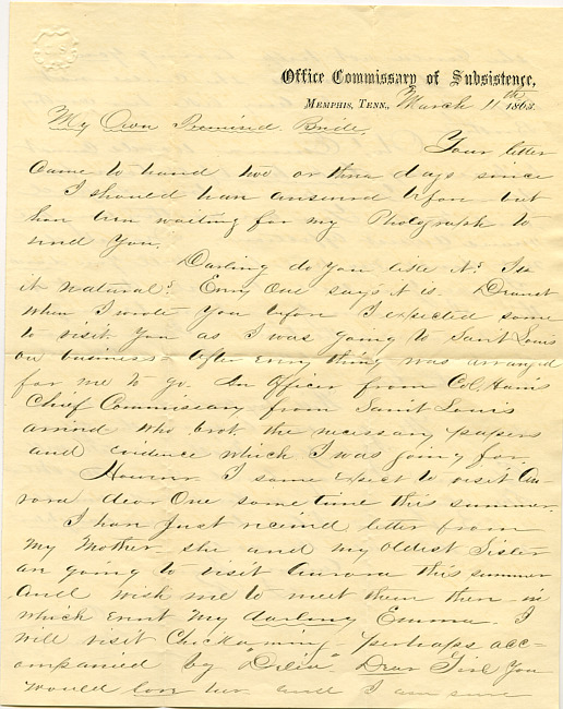 Mark Flower Letter : March 11 1863
