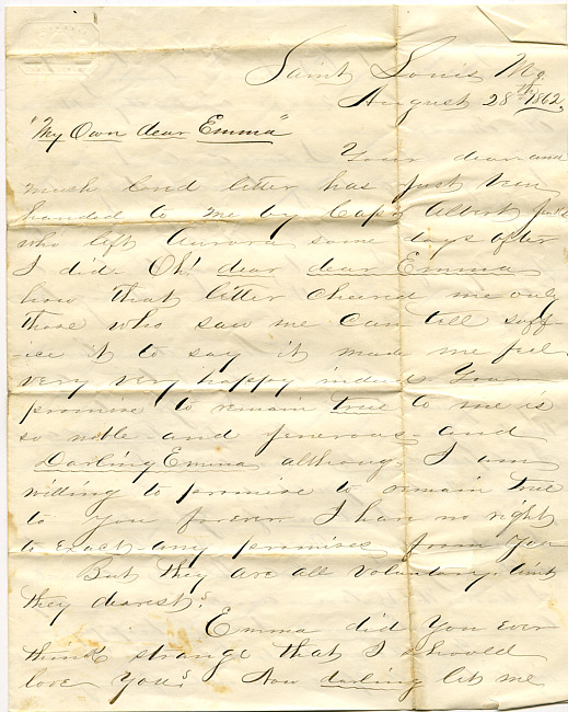 Mark Flower Letter : August 28 1862