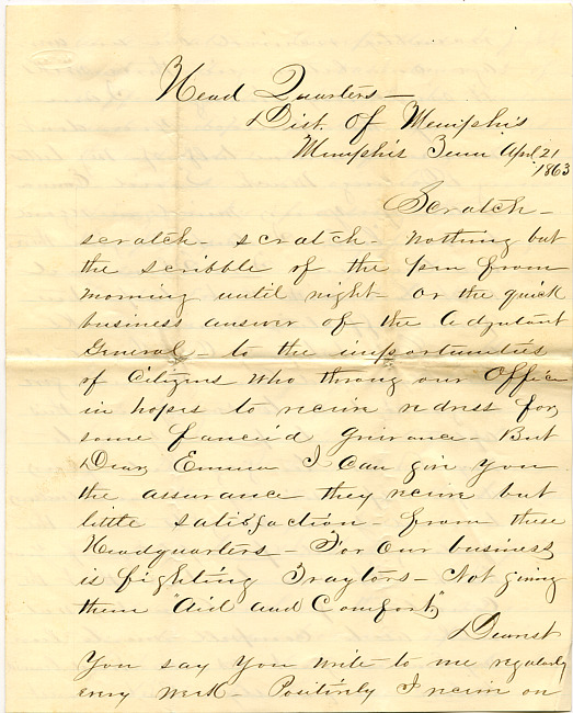 Mark Flower Letter : April 21 1863