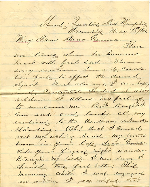 Mark Flower Letter : May 7 1863