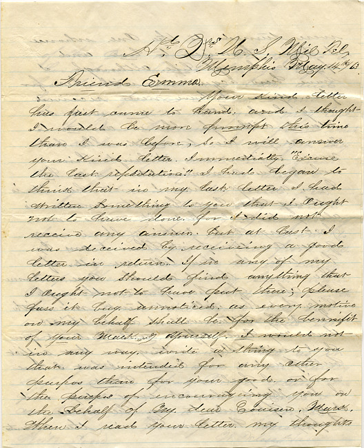 William DeLoss Hawkins Letter : May 14 1863