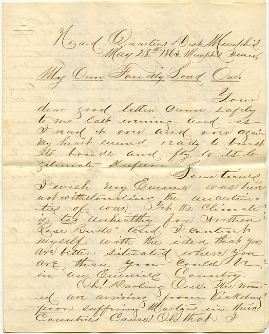 Mark Flower Letter : May 28 1863