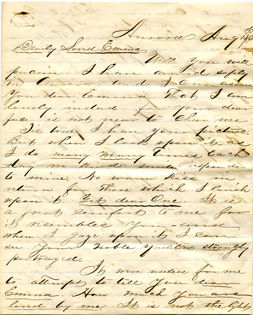 Mark Flower Letter : August 13 1862