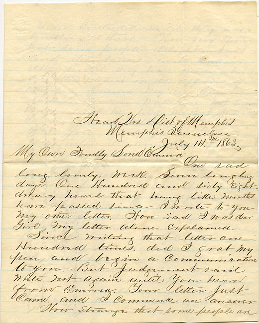 Mark Flower Letter : July 14 1863