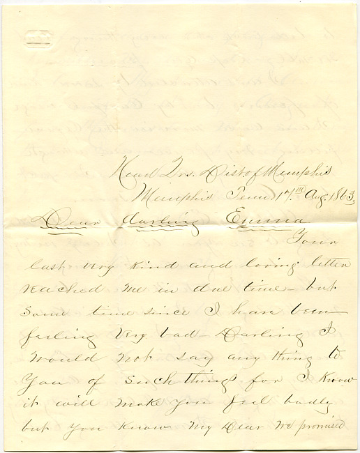 Mark Flower Letter : August 17 1863