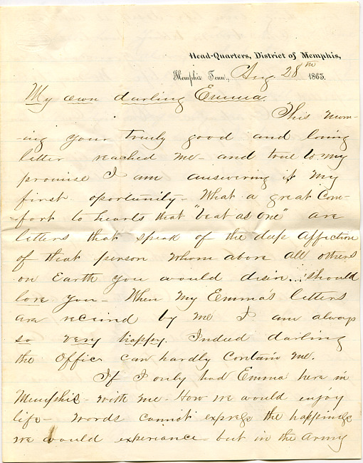Mark Flower Letter : August 28 1863