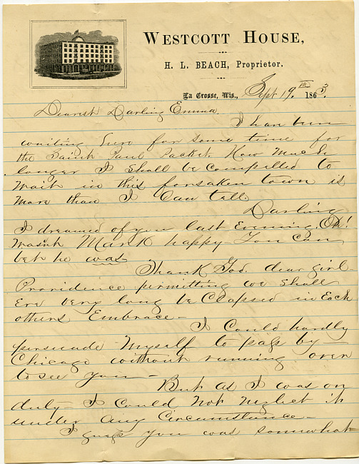Mark Flower Letter : September 19 1863