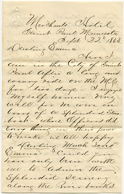 Mark Flower Letter : September 22 1863