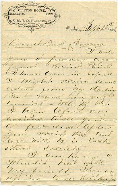 Mark Flower Letter : September 28 1863