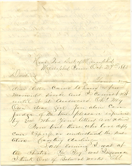 Mark Flower Letter : October 29 1863