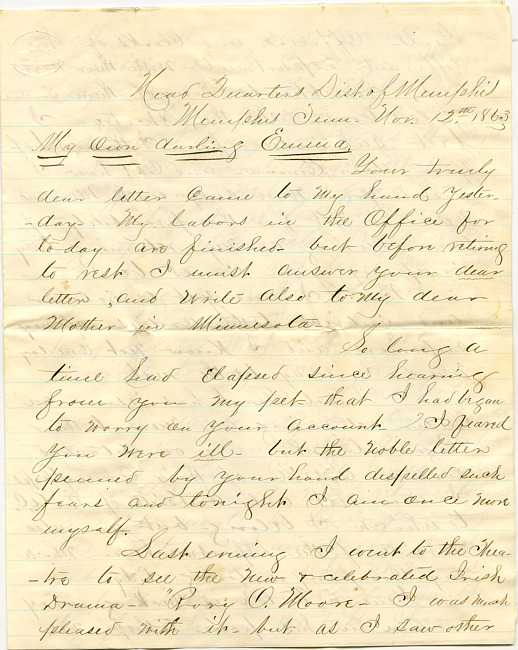 Mark Flower Letter : November 12 1863