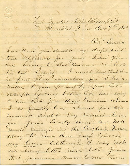 Mark Flower Letter : December 9 1863