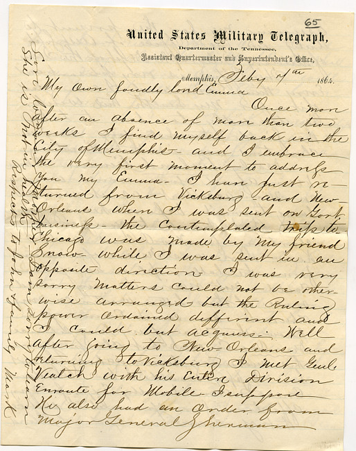 Mark Flower Letter : February 7 1864