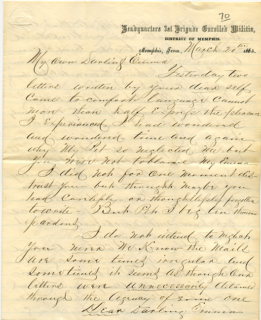 Mark Flower Letter : March 20 1864