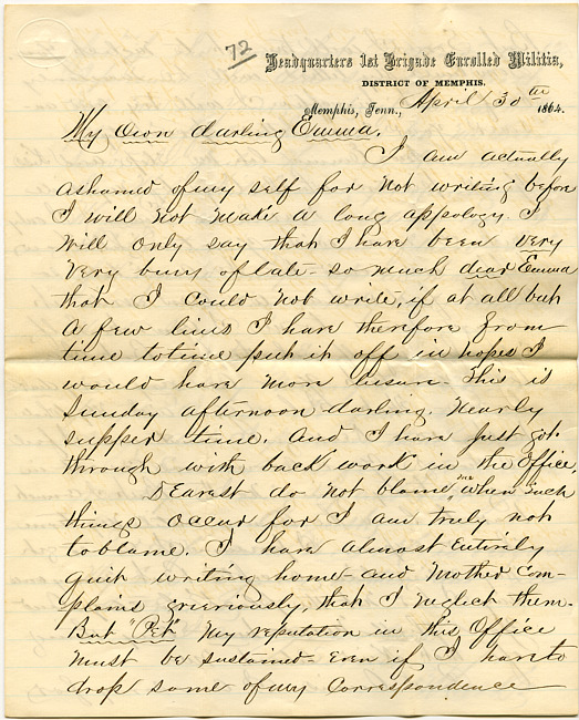 Mark Flower Letter : April 30 1864