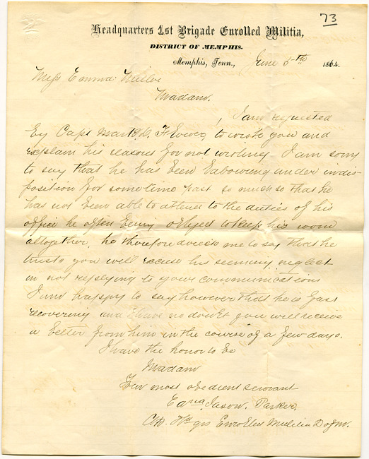 Jason Parker Letter : June 5 1864