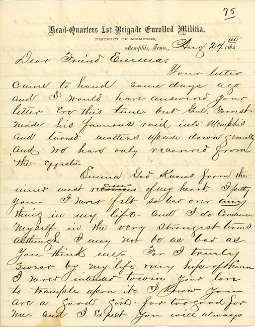Mark Flower Letter : August 27 1864