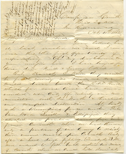 Mark Flower Letter : October 11 1862
