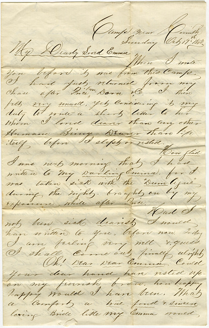 Mark Flower Letter : October 19 1862