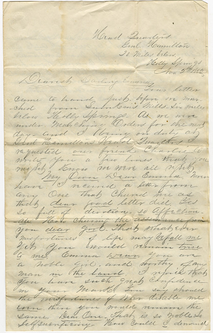 Mark Flower Letter : November 5 1862