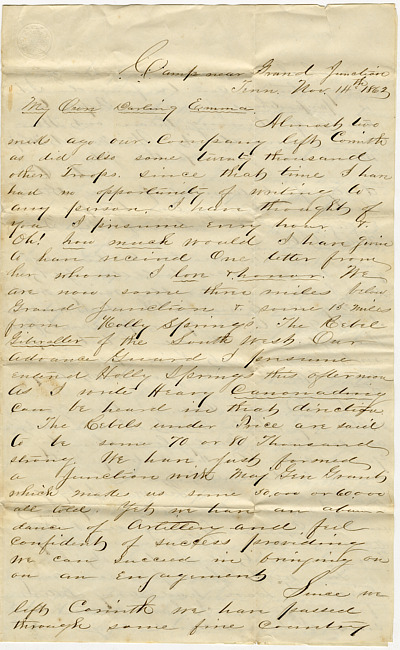 Mark Flower Letter : November 14 1862