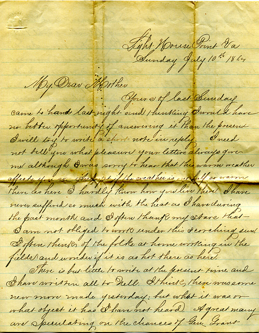 Havens Letter : July 10 1864