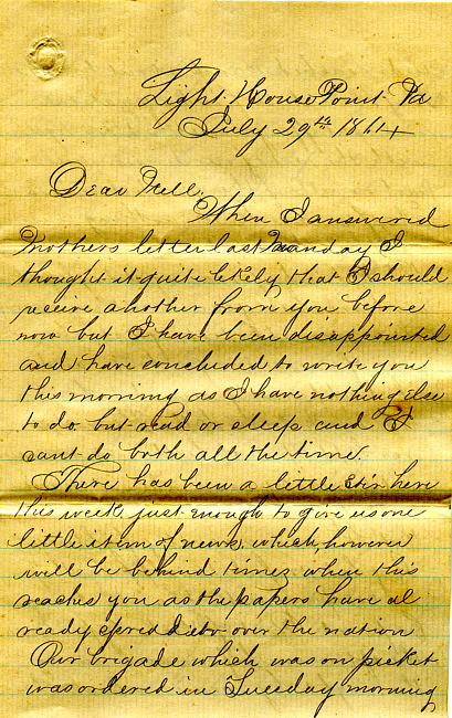 Havens Letter : July 29 1864