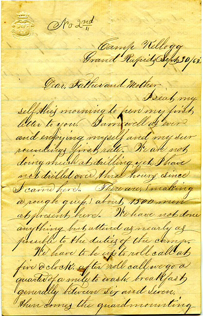 Havens Letter : September 30 1862