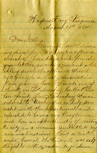 Havens Letter : August 11 1864