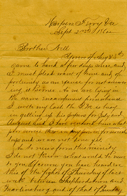 Havens Letter : September 2 1864